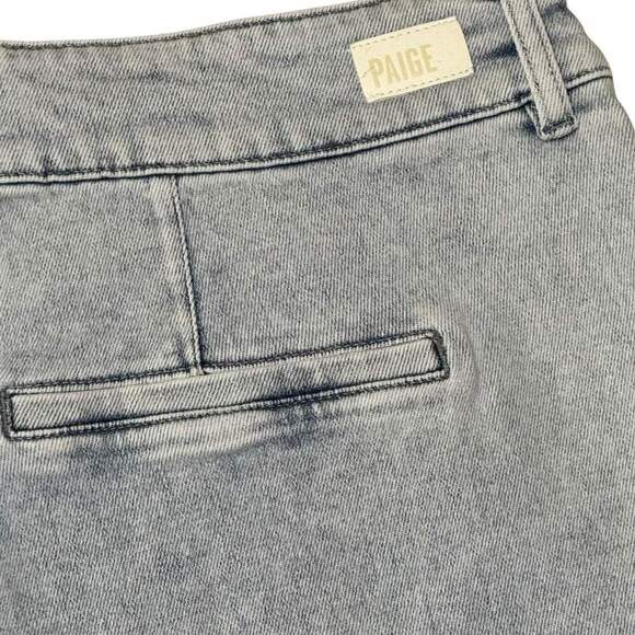 PAIGE Beth Pleated High Rise Waist Shorts Sherry Light Wash Cuffed Denim NWT 33 - Picture 5 of 7